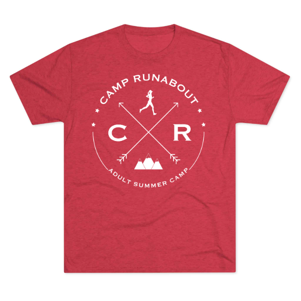 Camp Runabout Compass Tee with compass graphic printed on soft tri-blend fabric.