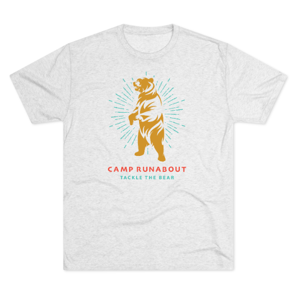 Camp Runabout Tackle The Bear Tee featuring a bold bear graphic and “Tackle the Bear” text.